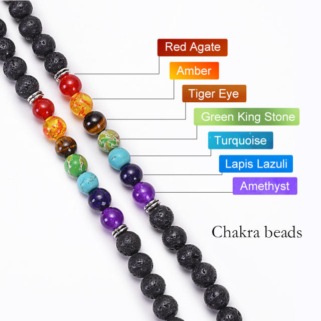 108pcs natural stone bead layer bracelet