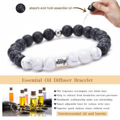 Hot sale zodiac series Volcanic stone couple bracelet