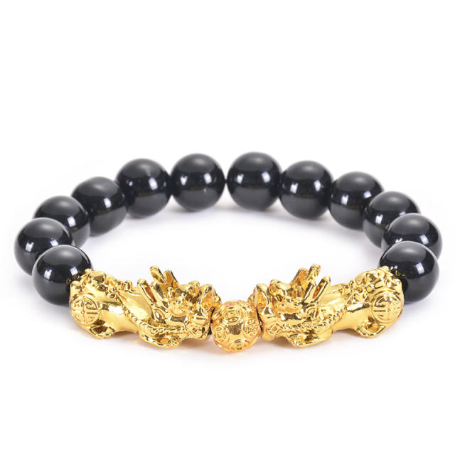 Hot sale imitation Obsidian pixu bracelet