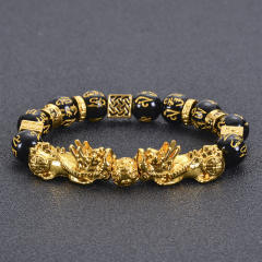 Hot sale imitation Obsidian pixu bracelet