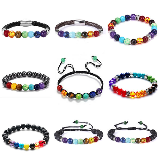 Korean fashion creative color natural bead bracelet