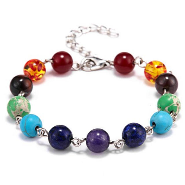 Korean fashion creative color natural bead bracelet