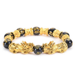 Hot sale imitation Obsidian pixu bracelet