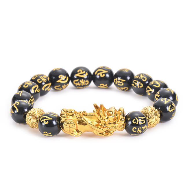Hot sale imitation Obsidian pixu bracelet