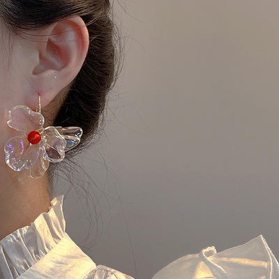 Vintage boho acrylic flower earrings