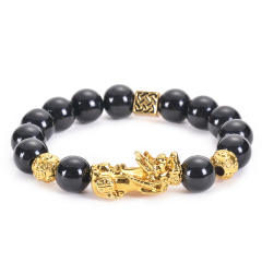 Hot sale imitation Obsidian pixu bracelet