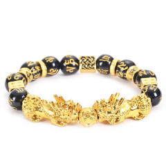 Hot sale imitation Obsidian pixu bracelet