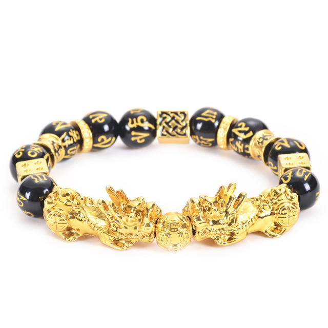Hot sale imitation Obsidian pixu bracelet