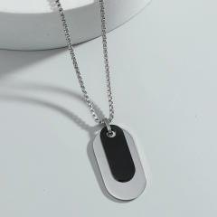 Occident fashion dog tag pendant stainless steel necklace for men
