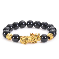 Hot sale imitation Obsidian pixu bracelet