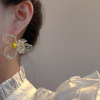 Vintage boho acrylic flower earrings
