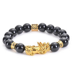 Hot sale imitation Obsidian pixu bracelet