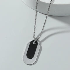 Occident fashion dog tag pendant stainless steel necklace for men