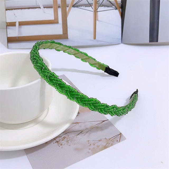 Korean fashion tiny beads braided headband