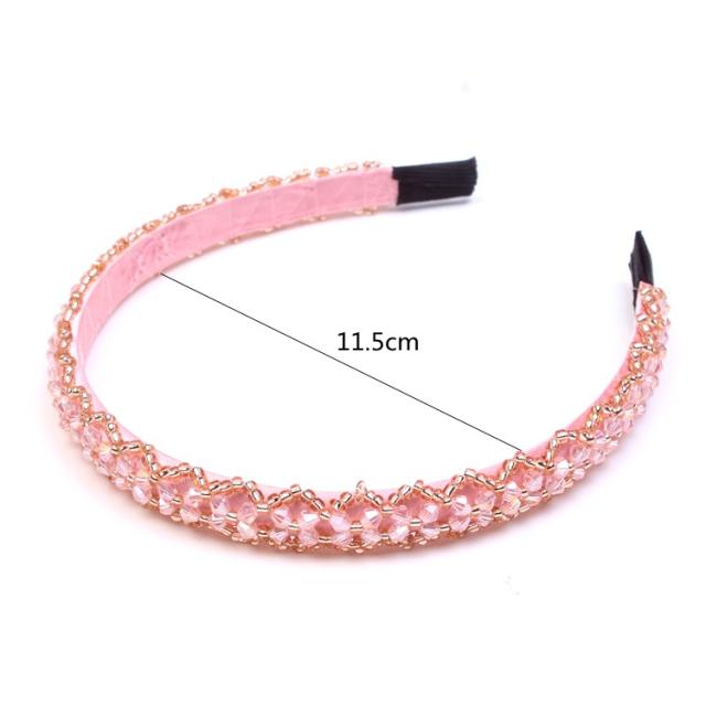 15mm Korean fashion handmade crystal bead braid headband