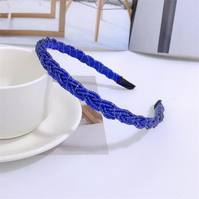 Korean fashion tiny beads braided headband