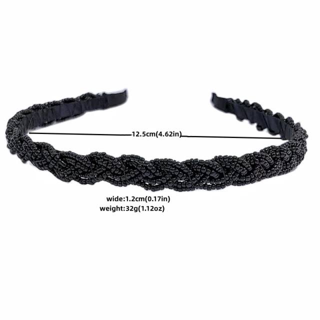 Korean fashion tiny beads braided headband