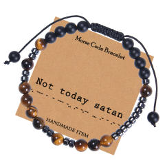 Tiger eye beads greeting works bracelet
