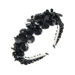 Personality handmade crystal bead flower headband