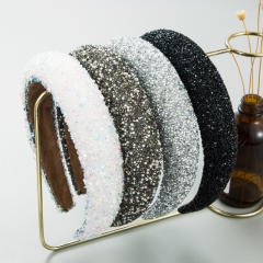 Occident fashion luxury shiny padded headband