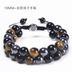 10mm tiger eye beads natural bead braid bracelet for men