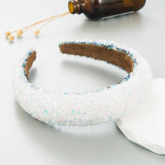 Occident fashion luxury shiny padded headband