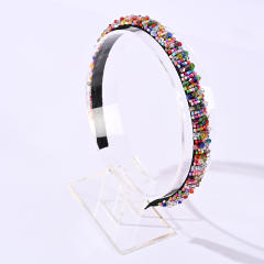 Korean fashion elegant crystal beads headband