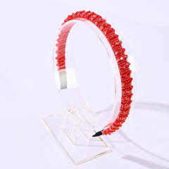 Korean fashion elegant crystal beads headband