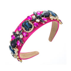 Colorful glass crystal statement spring headband