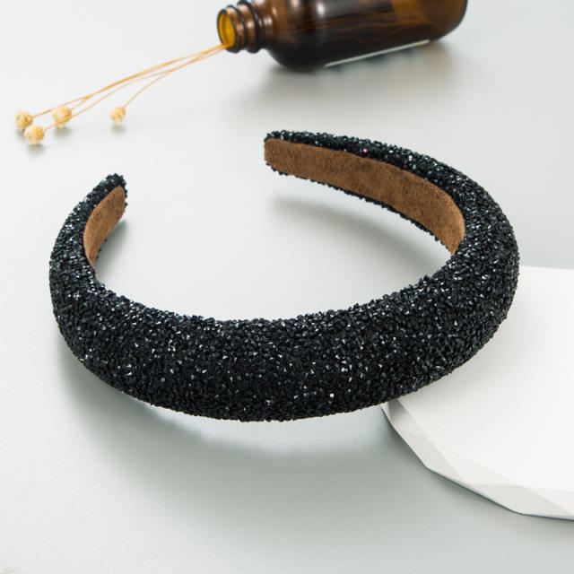 Occident fashion luxury shiny padded headband