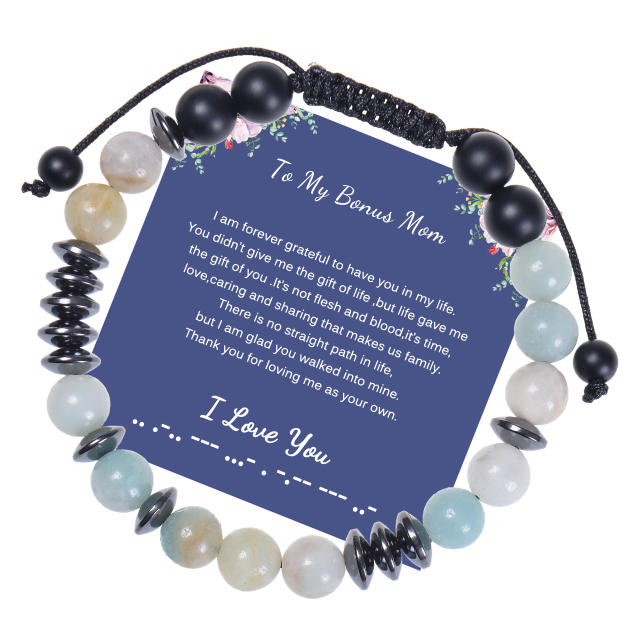 To my mom 8mm natural stone bracelet