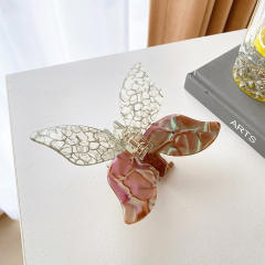 Korean fashion acrylic color butterfly hair claw clips