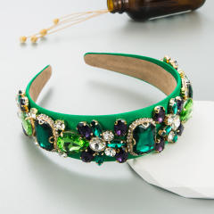 Colorful glass crystal statement spring headband