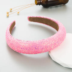 Spring summer pink color series padded headband