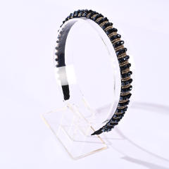 Korean fashion elegant crystal beads headband