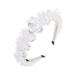 Personality handmade crystal bead flower headband