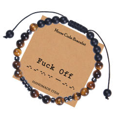 Tiger eye beads greeting works bracelet