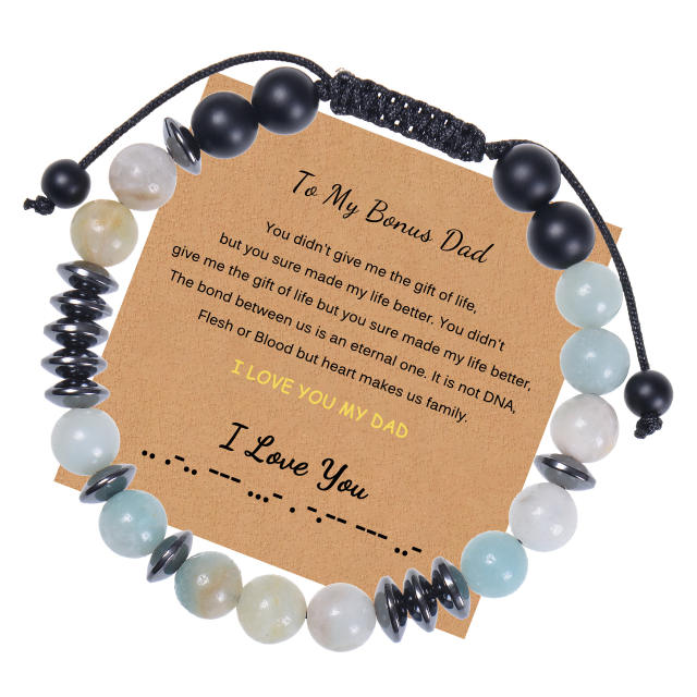 To my mom 8mm natural stone bracelet