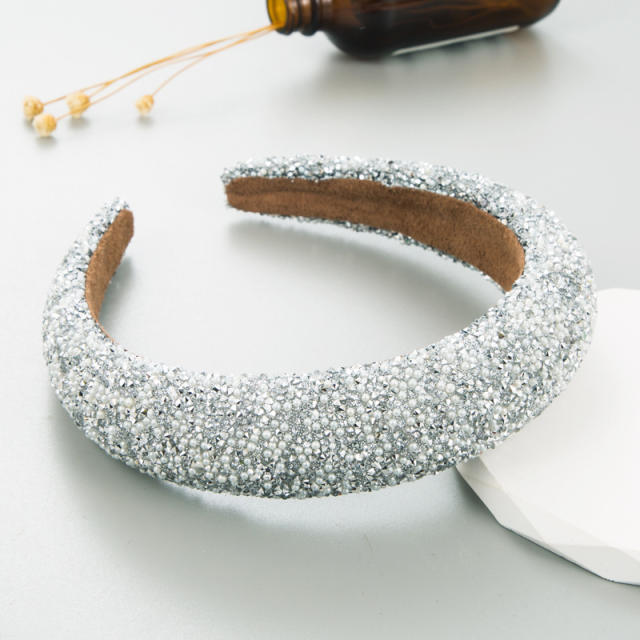 Occident fashion luxury shiny padded headband