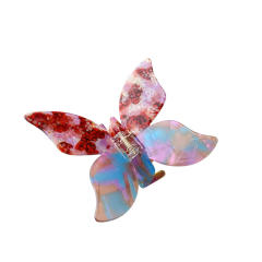 Korean fashion acrylic color butterfly hair claw clips