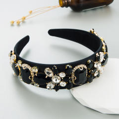 Colorful glass crystal statement spring headband