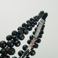Personality handmade crystal bead flower headband