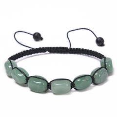 Hot sale colorful natural stone yoga stone braid bracelet