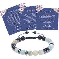 To my mom 8mm natural stone bracelet
