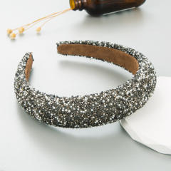 Occident fashion luxury shiny padded headband