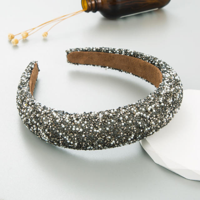 Occident fashion luxury shiny padded headband