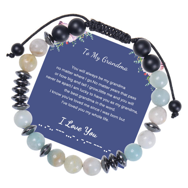 To my mom 8mm natural stone bracelet