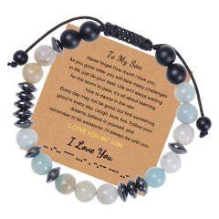 To my mom 8mm natural stone bracelet
