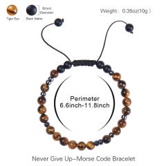 Tiger eye beads greeting works bracelet