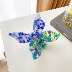 Korean fashion acrylic color butterfly hair claw clips